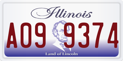 IL license plate A099374