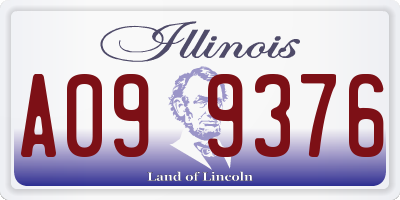 IL license plate A099376