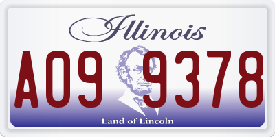 IL license plate A099378