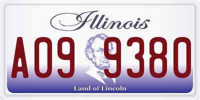 IL license plate A099380