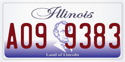 IL license plate A099383