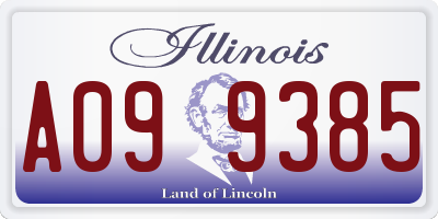 IL license plate A099385