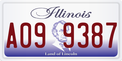 IL license plate A099387