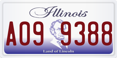IL license plate A099388