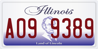 IL license plate A099389