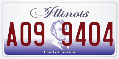 IL license plate A099404