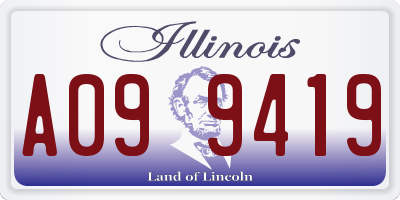 IL license plate A099419