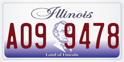 IL license plate A099478