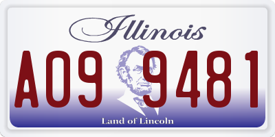 IL license plate A099481