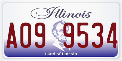 IL license plate A099534