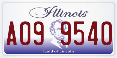 IL license plate A099540