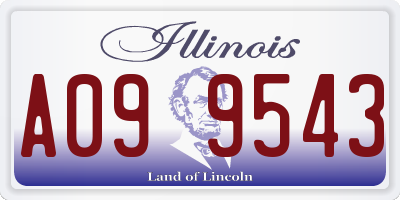 IL license plate A099543