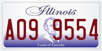IL license plate A099554