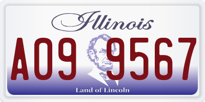 IL license plate A099567