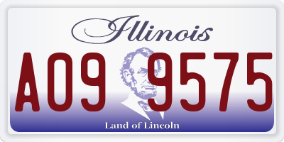 IL license plate A099575