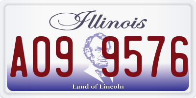 IL license plate A099576