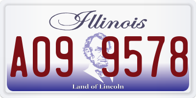 IL license plate A099578