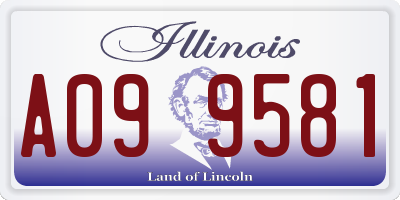 IL license plate A099581