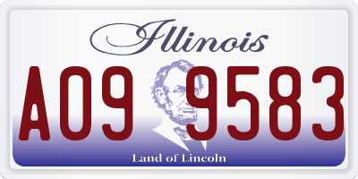 IL license plate A099583