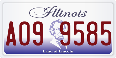 IL license plate A099585