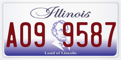 IL license plate A099587
