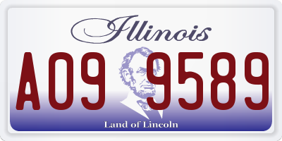 IL license plate A099589