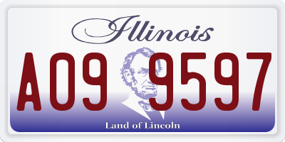 IL license plate A099597