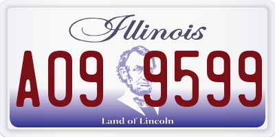 IL license plate A099599