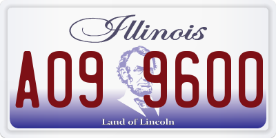 IL license plate A099600
