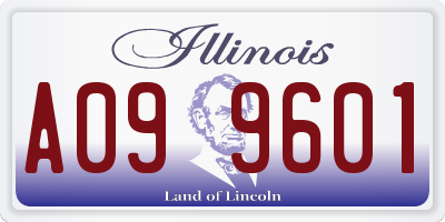 IL license plate A099601