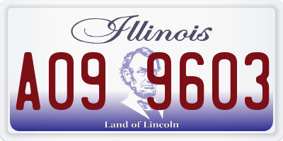 IL license plate A099603