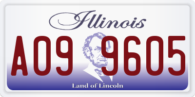 IL license plate A099605