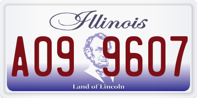 IL license plate A099607