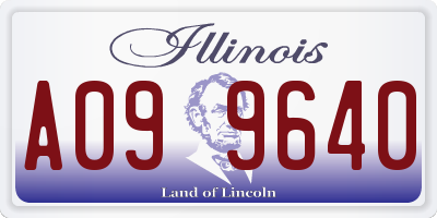 IL license plate A099640