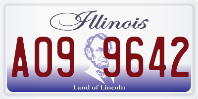 IL license plate A099642