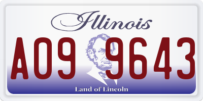 IL license plate A099643