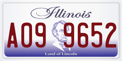 IL license plate A099652