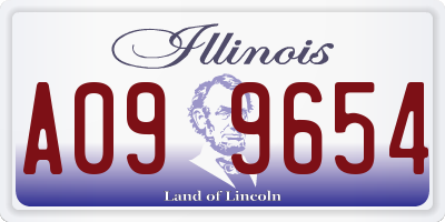 IL license plate A099654
