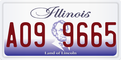 IL license plate A099665