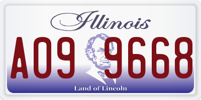 IL license plate A099668