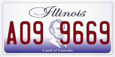 IL license plate A099669