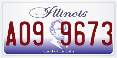 IL license plate A099673