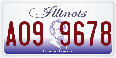 IL license plate A099678
