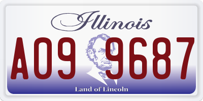 IL license plate A099687