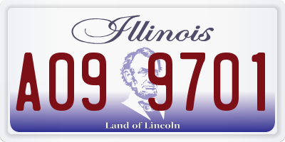 IL license plate A099701