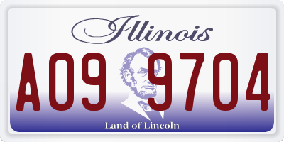 IL license plate A099704
