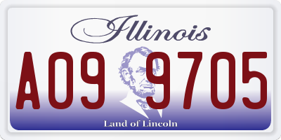 IL license plate A099705