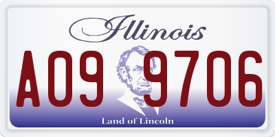 IL license plate A099706