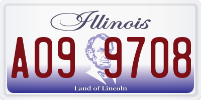IL license plate A099708