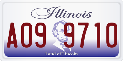IL license plate A099710